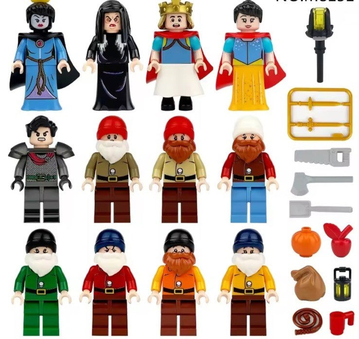 Snow White and the Seven Dwarfs Brick Moc  minifigures Classic Disney2