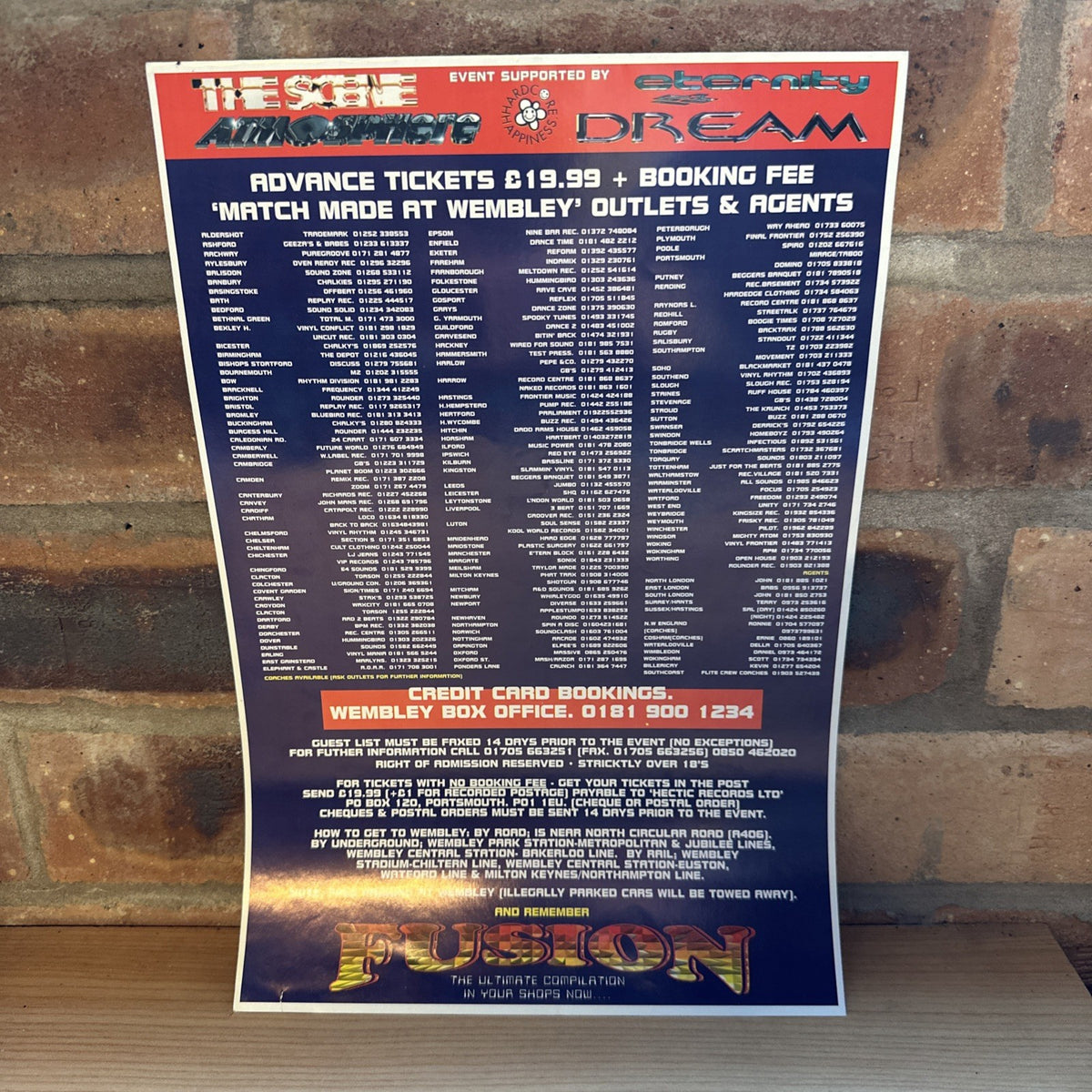 Rave Flyer Launch Party Night @ Fusion 25th May 1996 Made At Wembley2