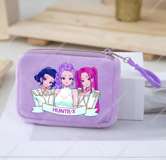 2025 NEW KPop demon hunters HUNTRIX Cosplay Zipper coin purse card bag