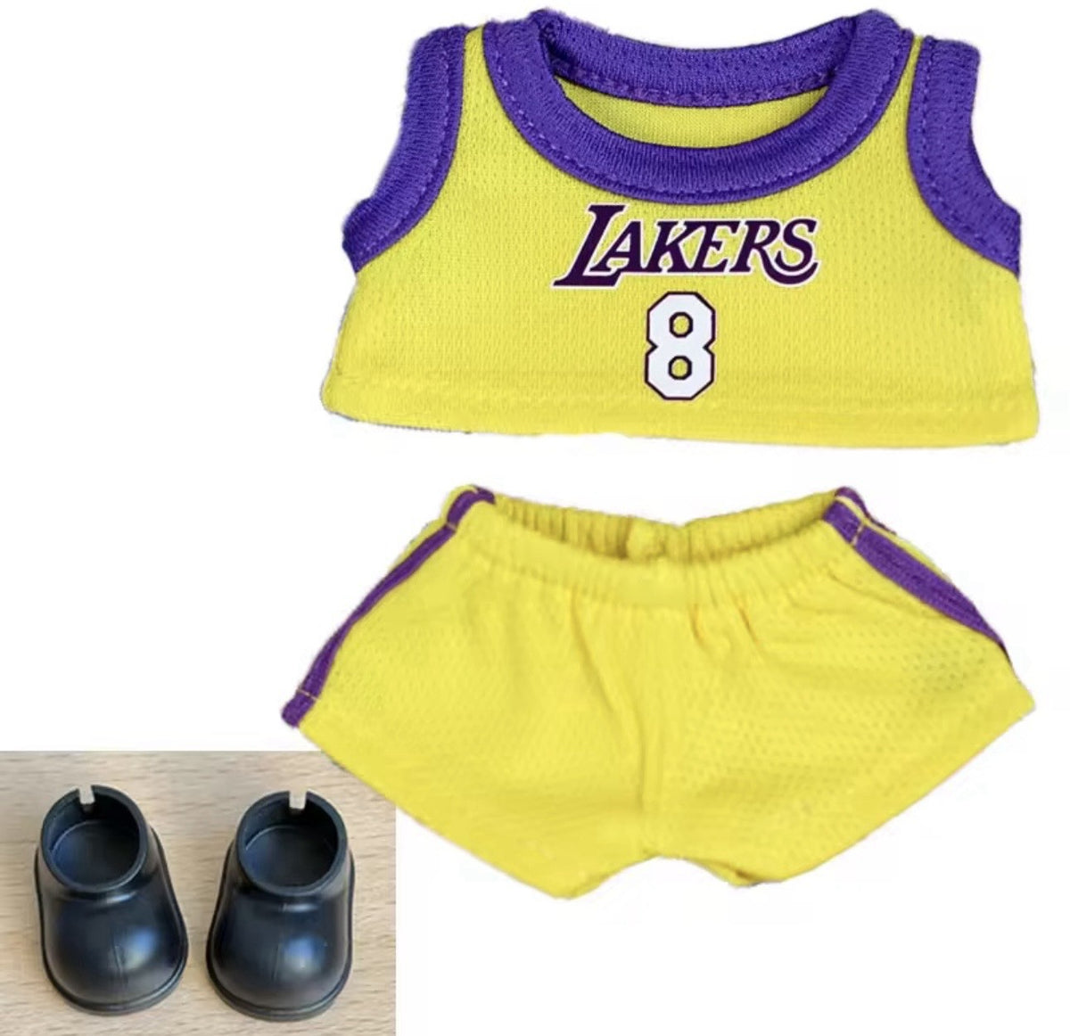 LABUBU Basketball Lakers Yellow 8 Dress Up Clothes Set No Doll Or Shoes Gift3