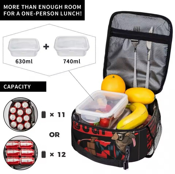 Dogpool Deadpool & Wolverine Insulated Lunch Bag Thermal Food School Picnic 3