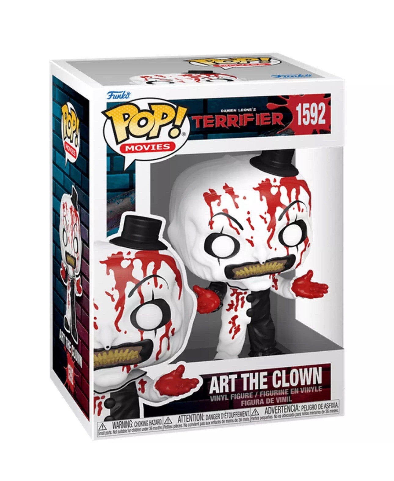 Terrifier - Art the Clown Bloody - #1592 - Movies - Funko Pop! Vinyl In Stk Now