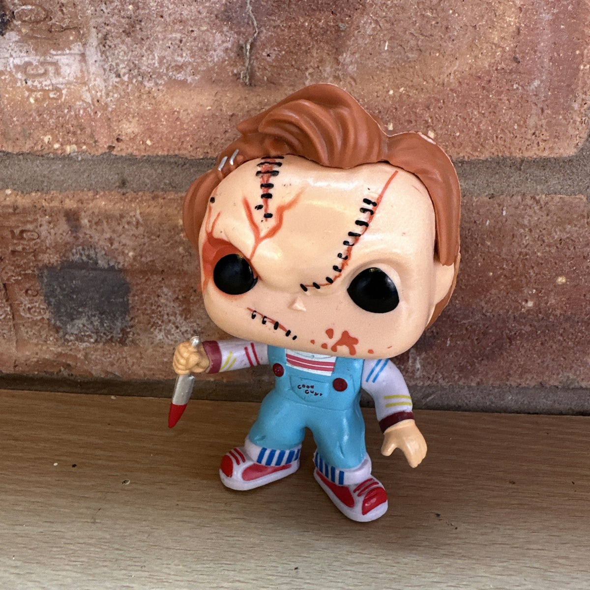 Child's Play Custom Battle Scarred Chucky Hard Plastic Pop! Horror Movies Loose0
