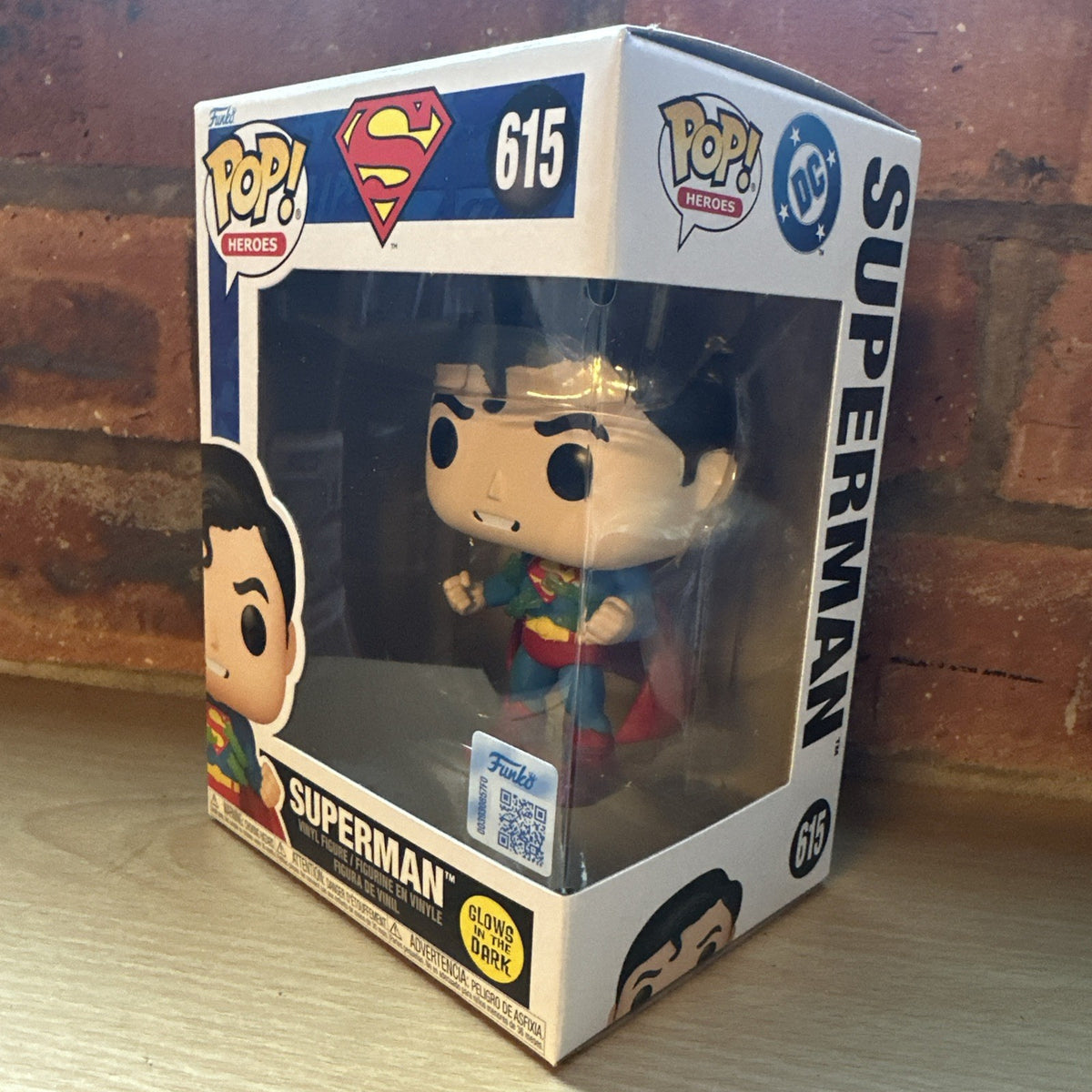 Funko Pop! Superman GLOW Kryptonite #615 Exclusive Vinyl Super Hero Ltd Ed1