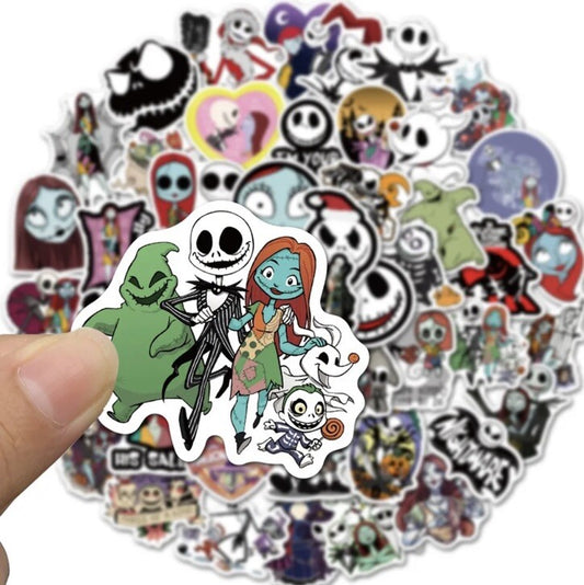 50x Nightmare Before Christmas Stickers Laptop Case Skateboard  UK NBC Gift0