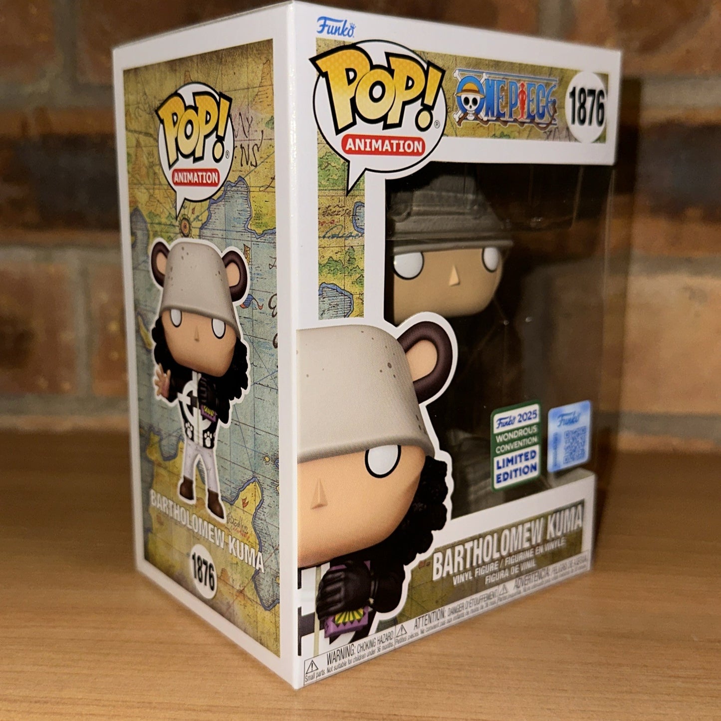 WonderCon 2025 Bartholomew Kuma ONE PIECE Funko Pop New Style Con Sticker Ltd Ed