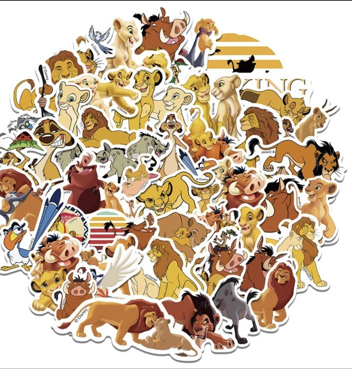 50x Lion King Movie Mufasa Disney Stationery Wall Stickers Bomb Laptop Vinyl1