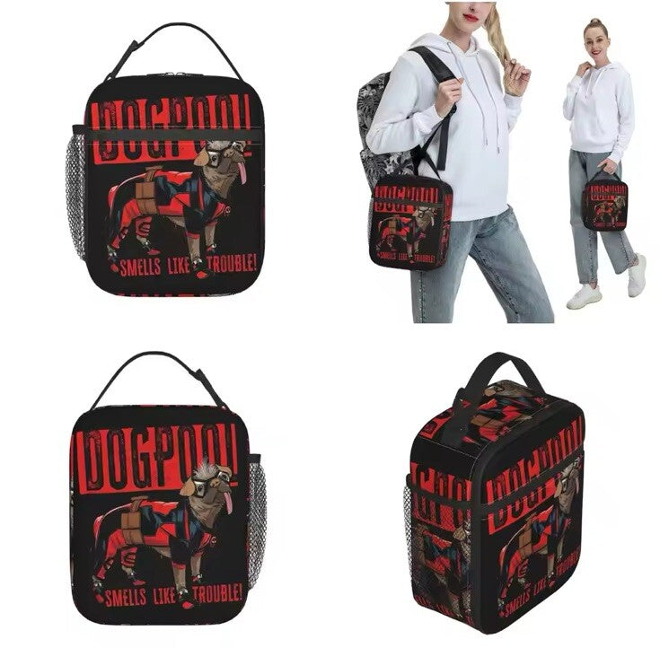 Dogpool Deadpool & Wolverine Insulated Lunch Bag Thermal Food School Picnic 1