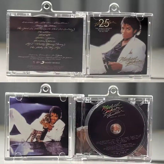  Michael Jackson Thriller MJ MINI Music CD NFC Keychain Album0