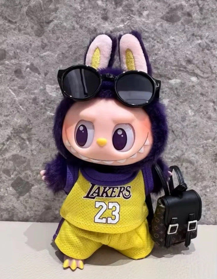 POP MART LABUBU Basketball Lakers Yellow 23 Replacing Clothes Set without Doll
