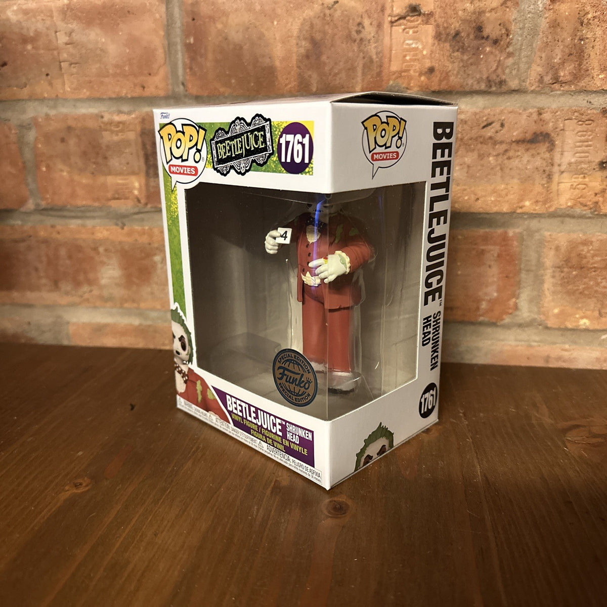 Funko Pop Beetlejuice Shrunken Head #1761 Bj Horror Red Suit Cult Movie Gift1