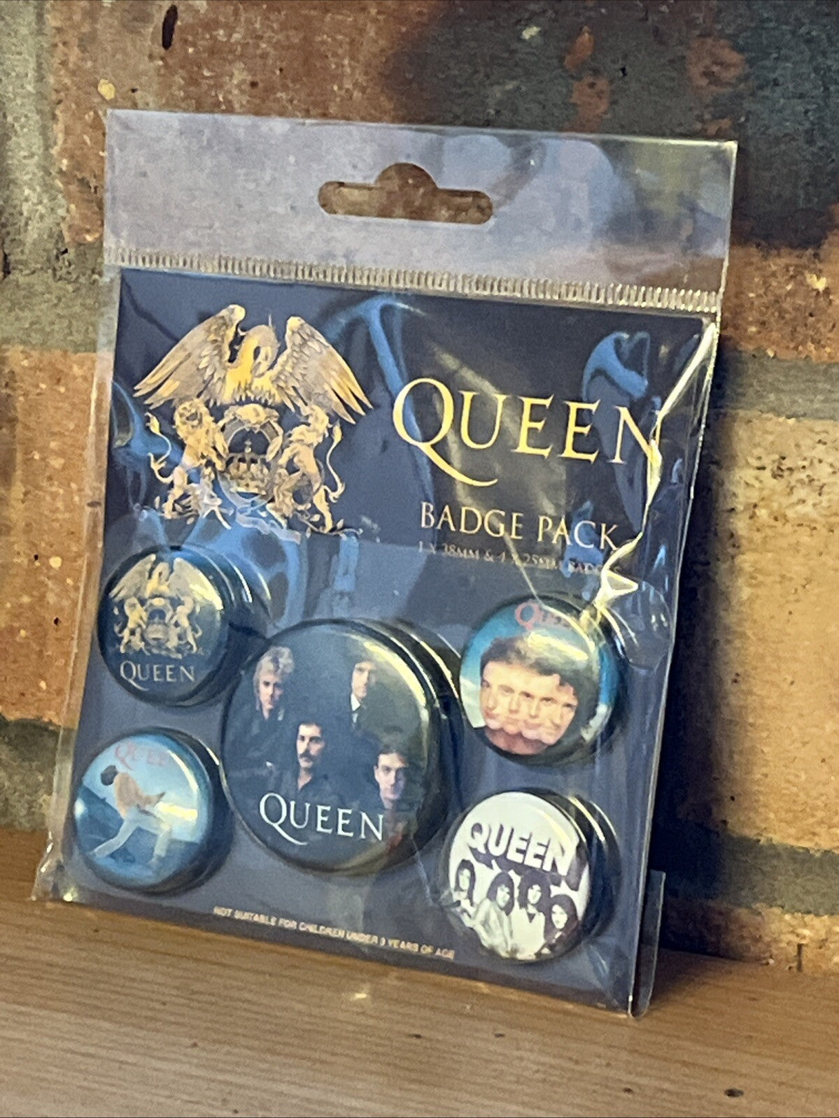 Queen Pack 5 Badges Classic Badge Pack 806716 Rock Band Gift Ltd Ed0