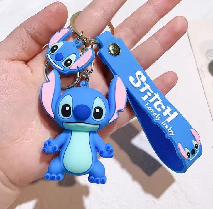 Cute Pink Stitch Keyring Keychain Movie Pendant Bag Charm Small Gift