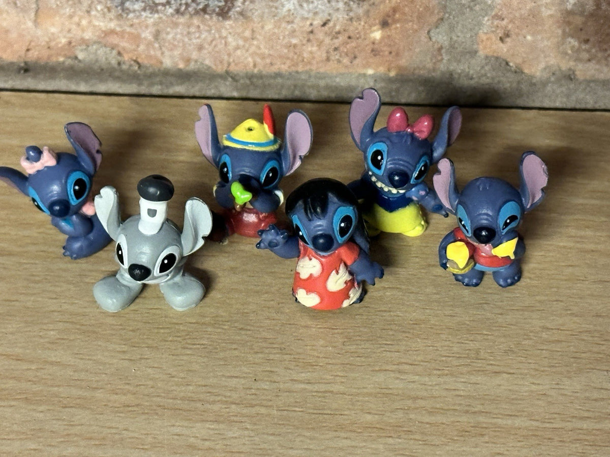 6 Disney Stitch Figure Pack - Mini Collectible Figurines Set In Gift Bag  2/3cm1