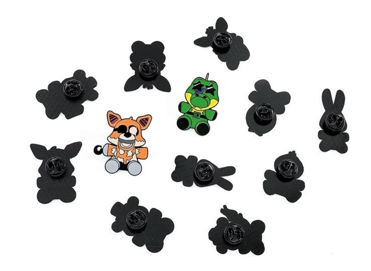 12 Pc Set FNAF Five Nights At Freddy's Enamel Pin Brooch Badge Clothes Bags1