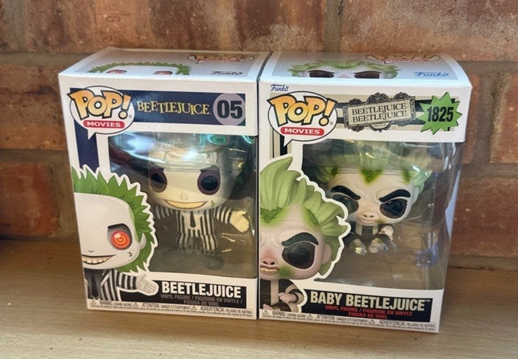 Funko Pop! Movies Beetlejuice 05 And  Baby Beetlejuice #1825 Vinyl Cult Horror1