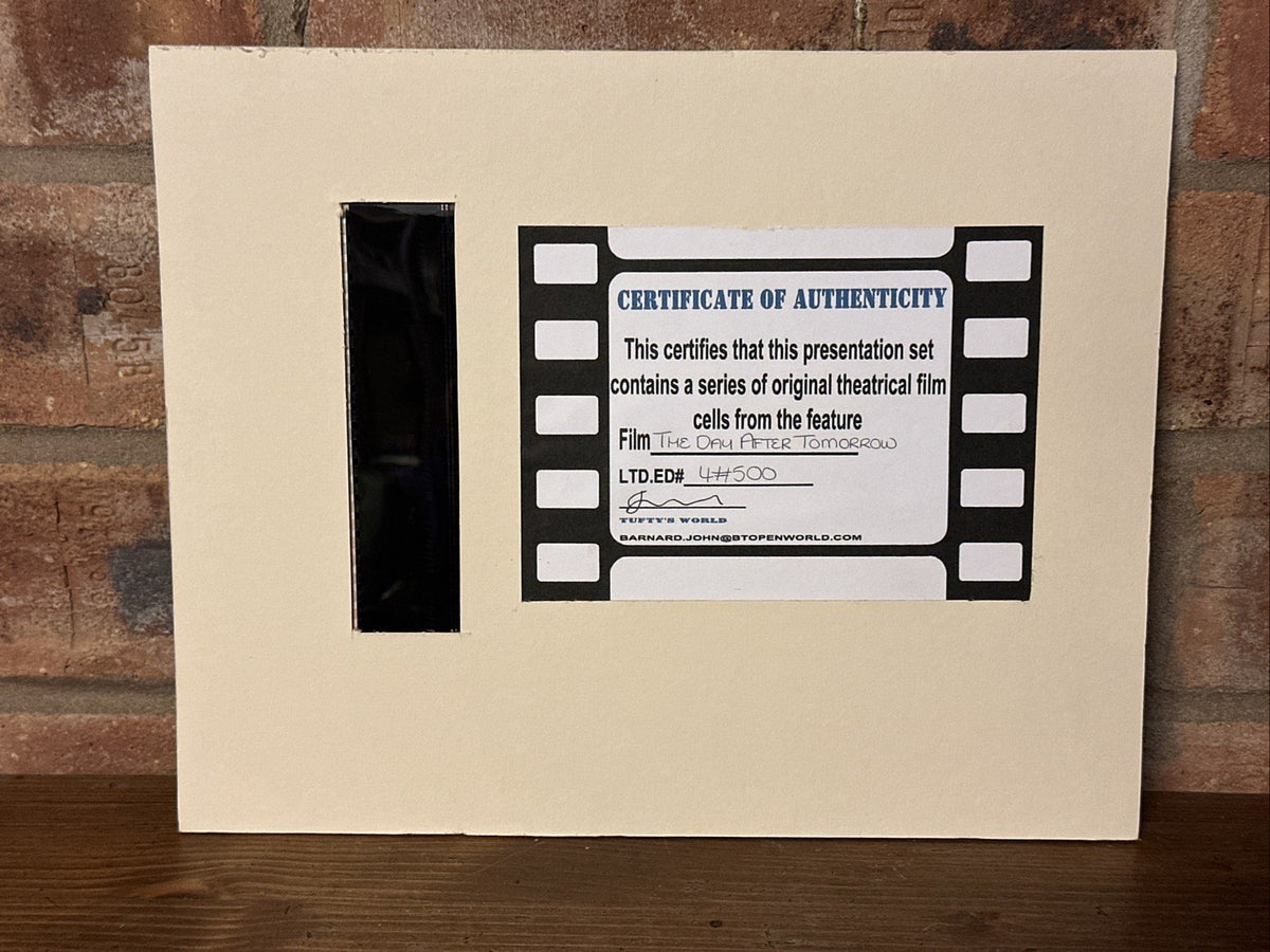 Day After Tomorrow Mounted Film Cell Display Action Movie 4 Of 200 8x10 COA3