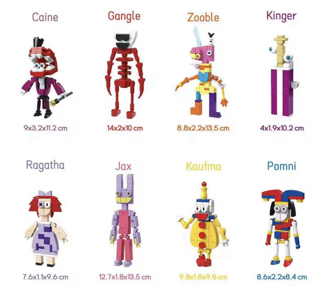 7 PCS MOC The Amazing Digital Circus Figures Pomni Jax Building Block Kids Gifts