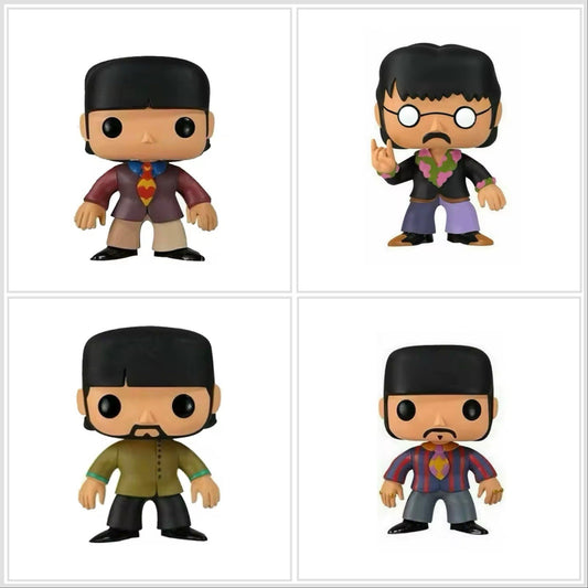 Custom Pop! Rocks The Beatles Yellow Submarine Set Of 4 Rare Vinyl Figures NoBox
