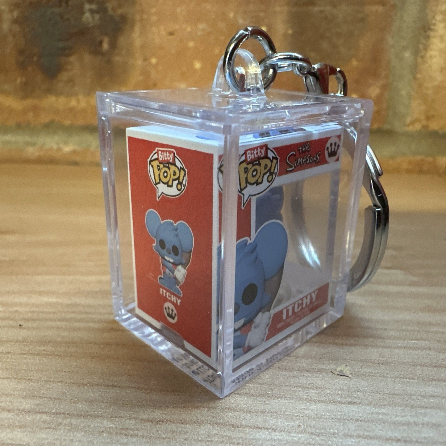 Funko Bitty Pop! The Simpsons ITCHY Chase Set Hard Case Key ring Gift