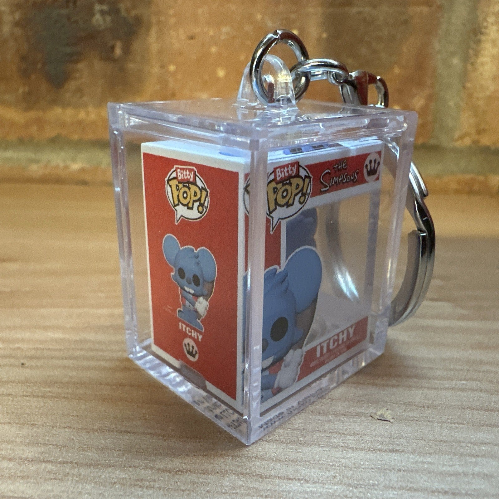Funko Bitty Pop! The Simpsons ITCHY Chase Set Hard Case Key ring Gift