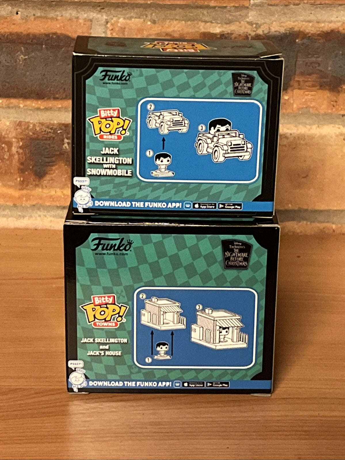 Funko Bitty 1st Ed Jack Skellington with Snowmobile And House Set Town Rides NBC7