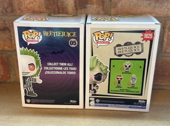 Funko Pop! Movies Beetlejuice 05 And  Baby Beetlejuice #1825 Vinyl Cult Horror2