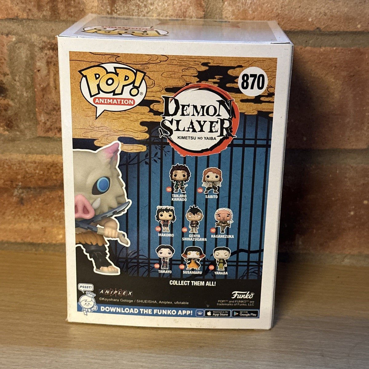 funko Demon Slayer - Inosuke Hashibira with Blades Crossed Flocked Pop!3
