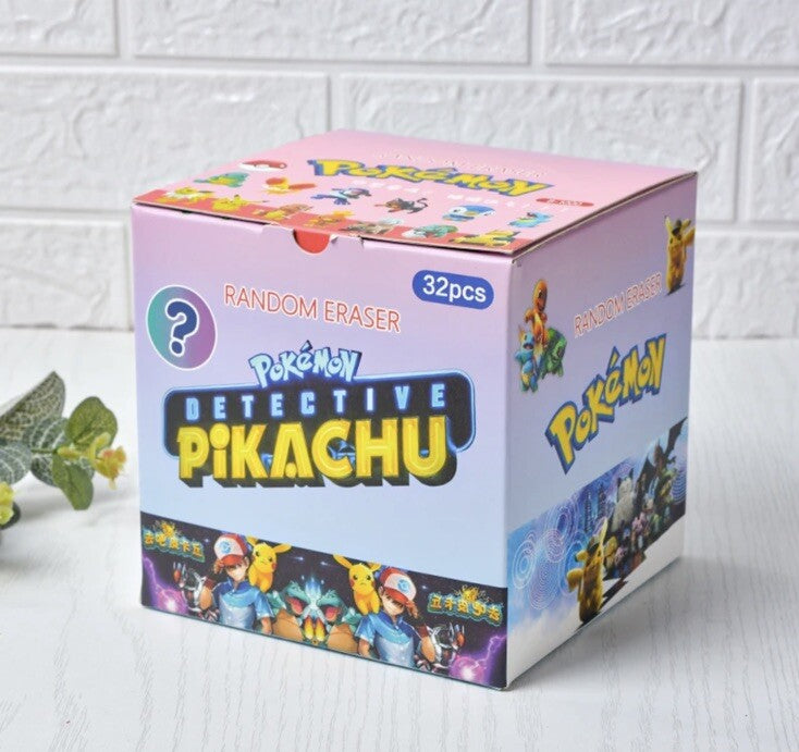 Pokemon eraser bundle x1 blind bag kids party bag gift Rubber Anime Xmas3