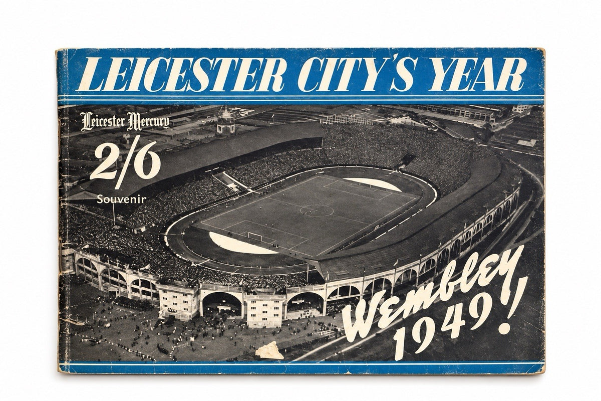 Leicester city football Wembley 1949 memorabilia Signed Team Print On Back0