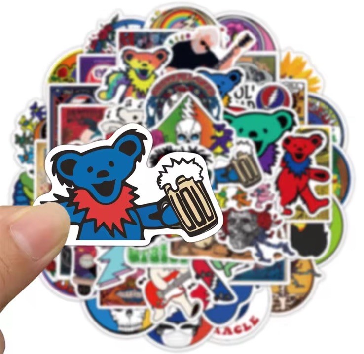 GRATEFUL DEAD X50 QUALITY VINYL STICKERS Rock Band Music 50th Collect0