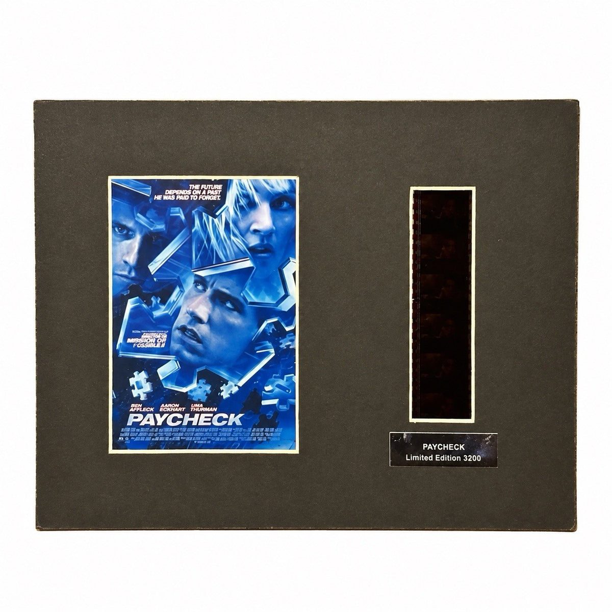 PAYCHECK  35mm Film Cell  MOUNTED DISPLAY 8x10 Movie Gift Tom Cruise0