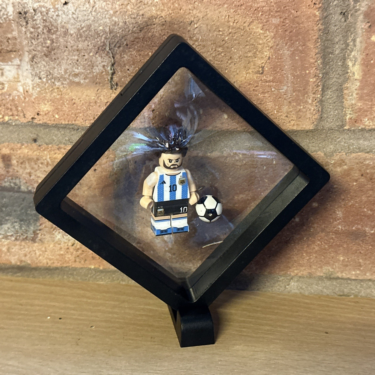Lionel Messi Custom Brick Figure Display Case World Cup Football Mini Figure1