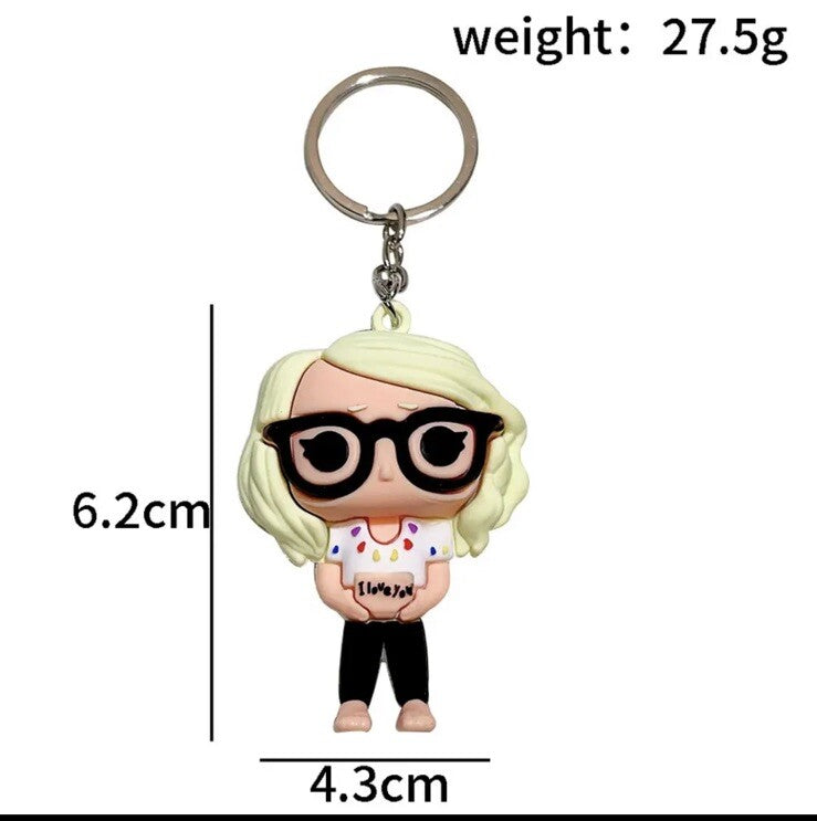 TAYLOR SWIFT POP Fan I Love You Vinyl Keyring SINGER  Swiftie Keychain Pop0