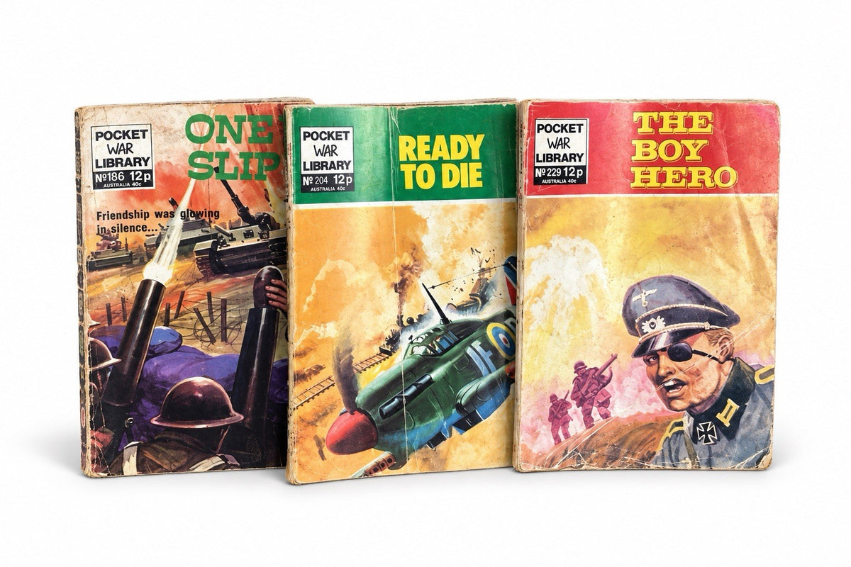 Pocket War Library (in pictures) bundle / job lot of 3 comics # 229 204 1860