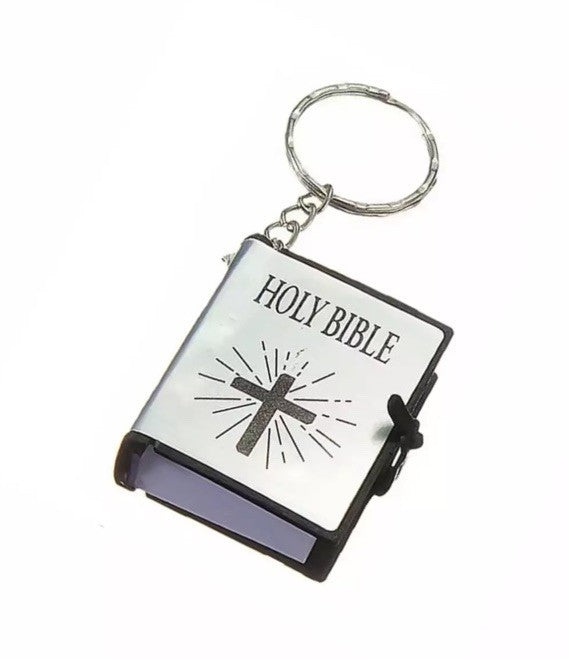 Mini Bible Keyring Keychain Christian Religious Gift Pocket Scripture Charm0
