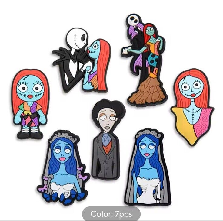 5x Corpse Bride Shoe Crocs Charms Cult Horror Gift Xmas Collect Set - SOScollectible