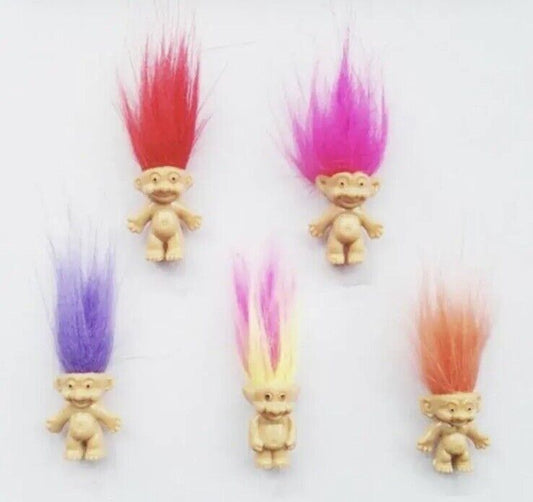 5x Mini 2cm Troll Figure Dolls Party Bag Fillers Toppers Collectible Family 1 - SOScollectible