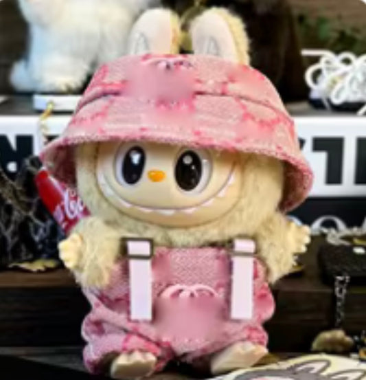 Labubu Pink Coco Chanel Bucket hat fashion dress up set NO DOLL