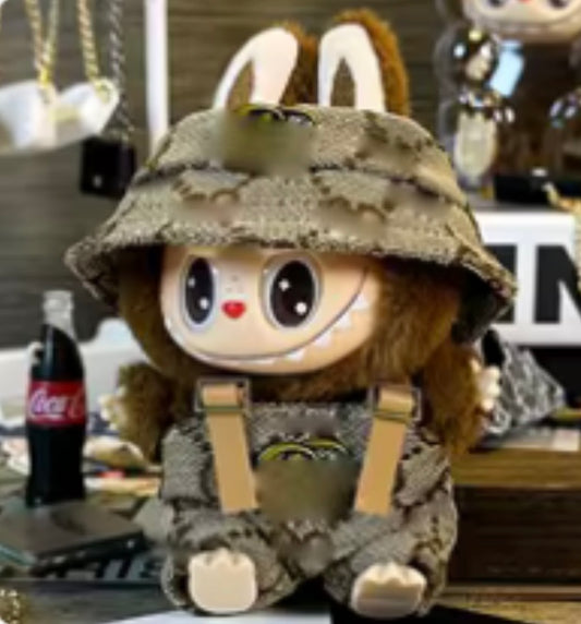 Labubu Camo Coco Chanel Bucket hat fashion dress up set NO DOLL