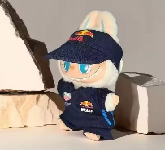 Labubu Red Bull racing clothes set great gift for any F1 fan for 17’ doll