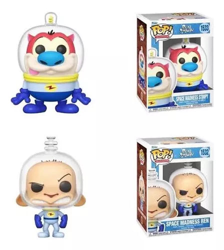 Funko pop Ren & Stimpy in space suits set