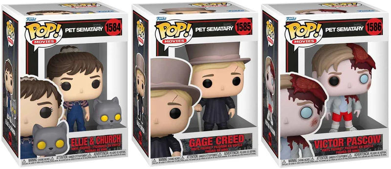 Funko Pet cemetery set of 3 gage creed victor pascow  Ellie and church