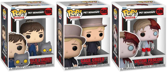 Funko Pet cemetery set of 3 gage creed victor pascow  Ellie and church