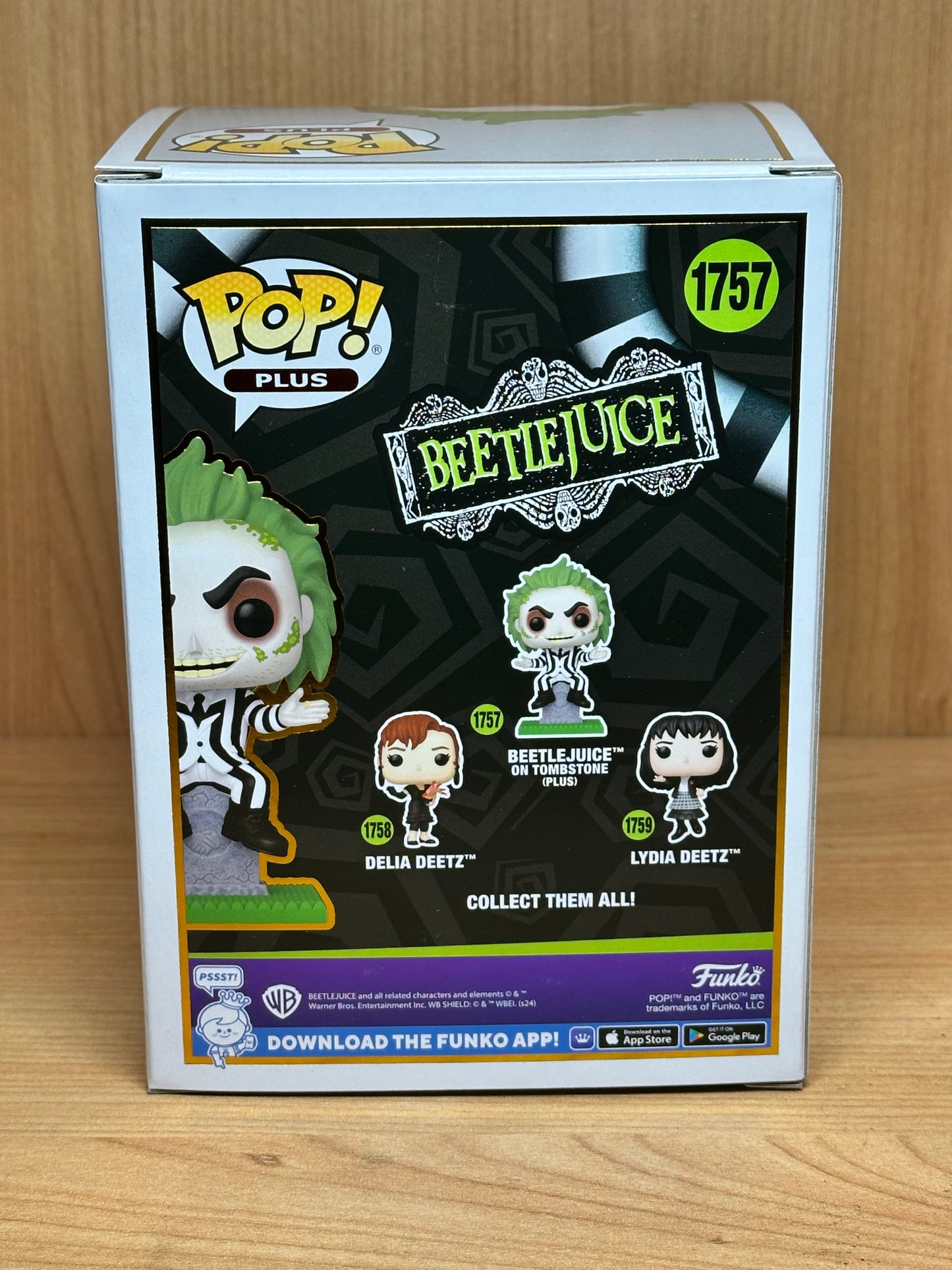 Funko Beetlejuice on Tombstone GITD Pop! Ltd Ed Exc Glow Cult In Stock now