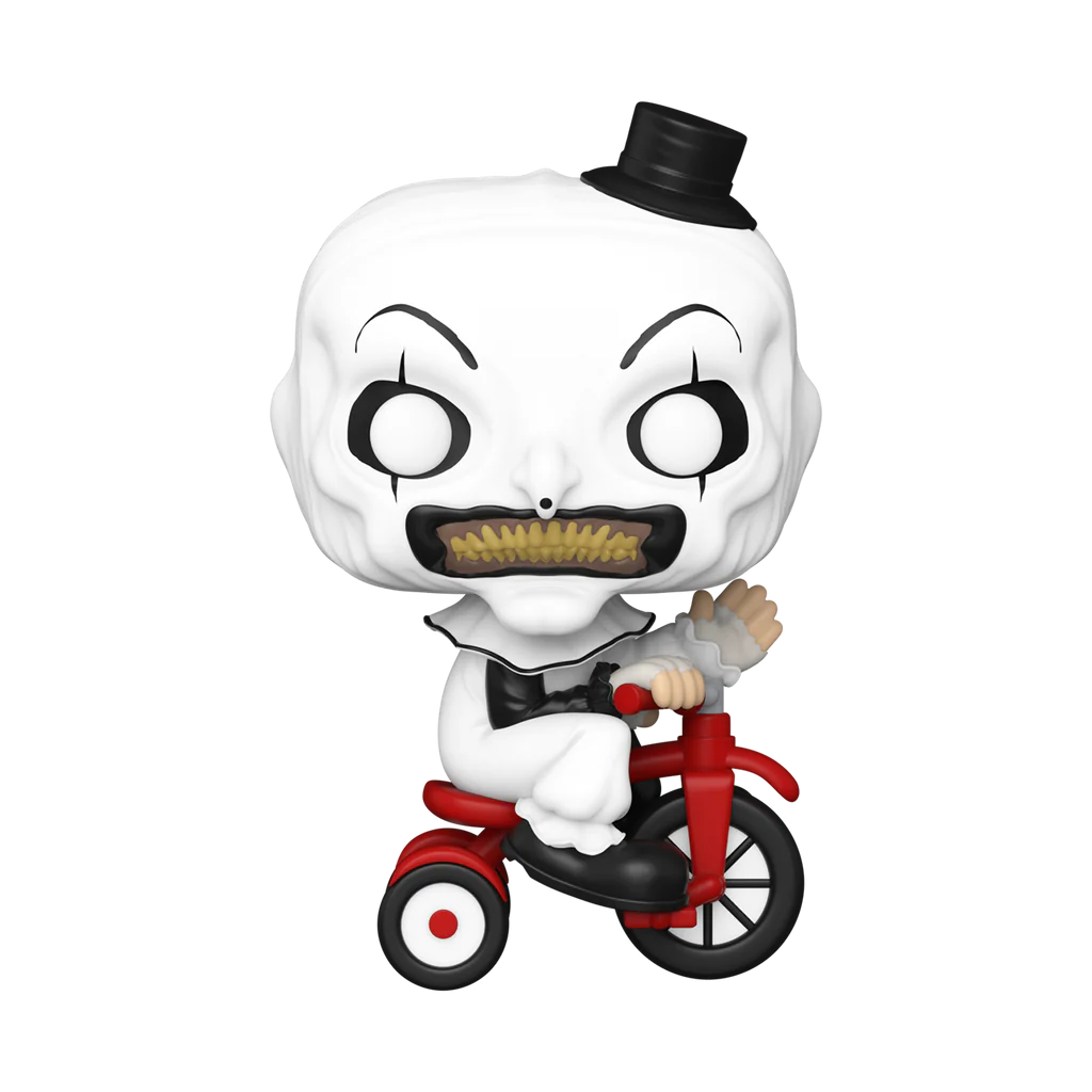 Funko Art the Clown from the terrifier on a bike