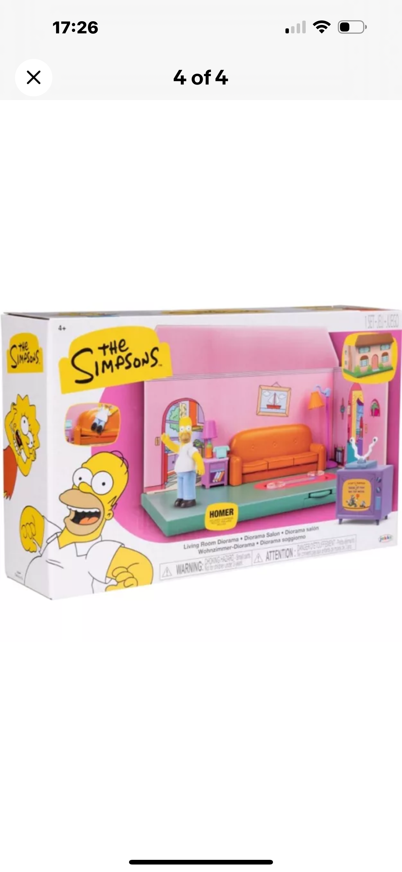 Jakks The Simpsons Action Figures, Living Room Diorama House Playset - In Stock