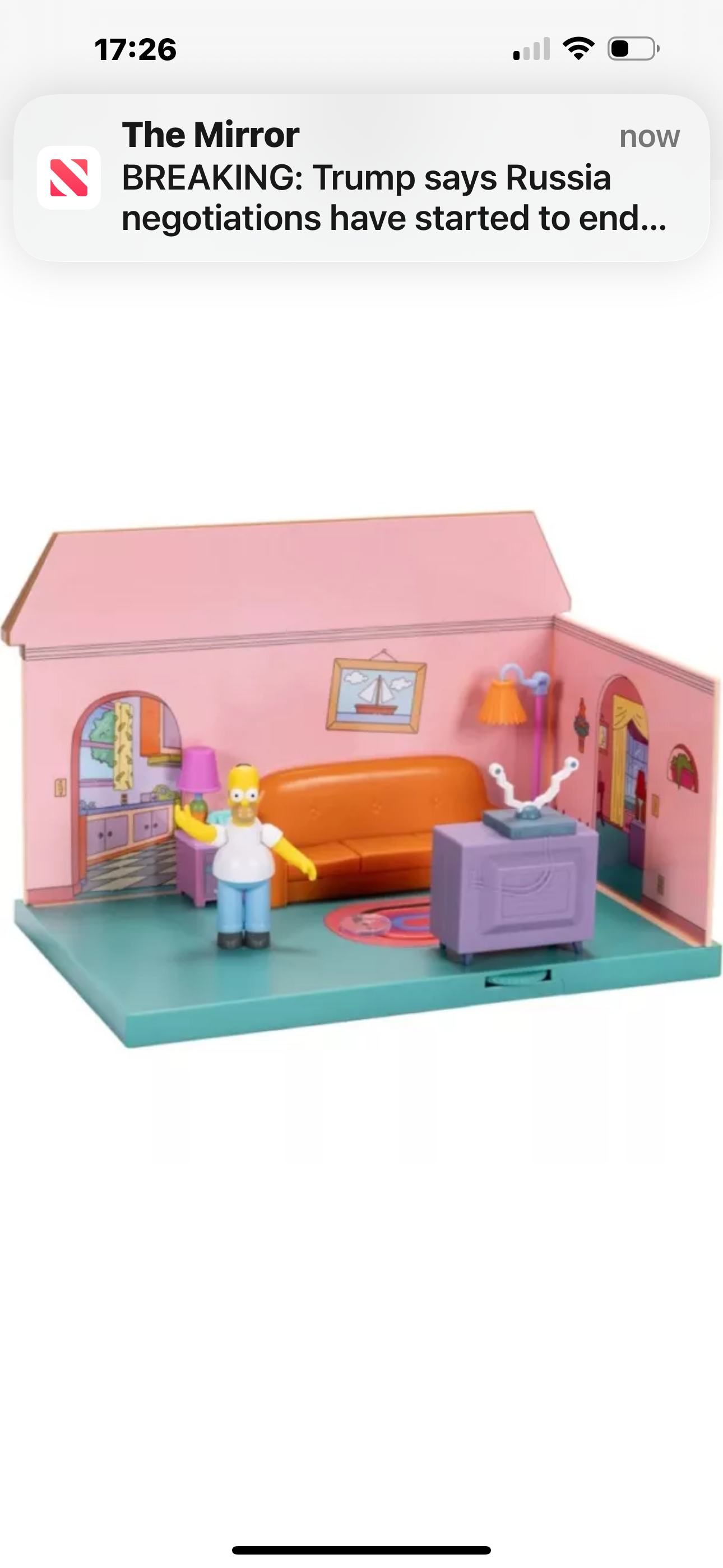 Jakks The Simpsons Action Figures, Living Room Diorama House Playset - In Stock