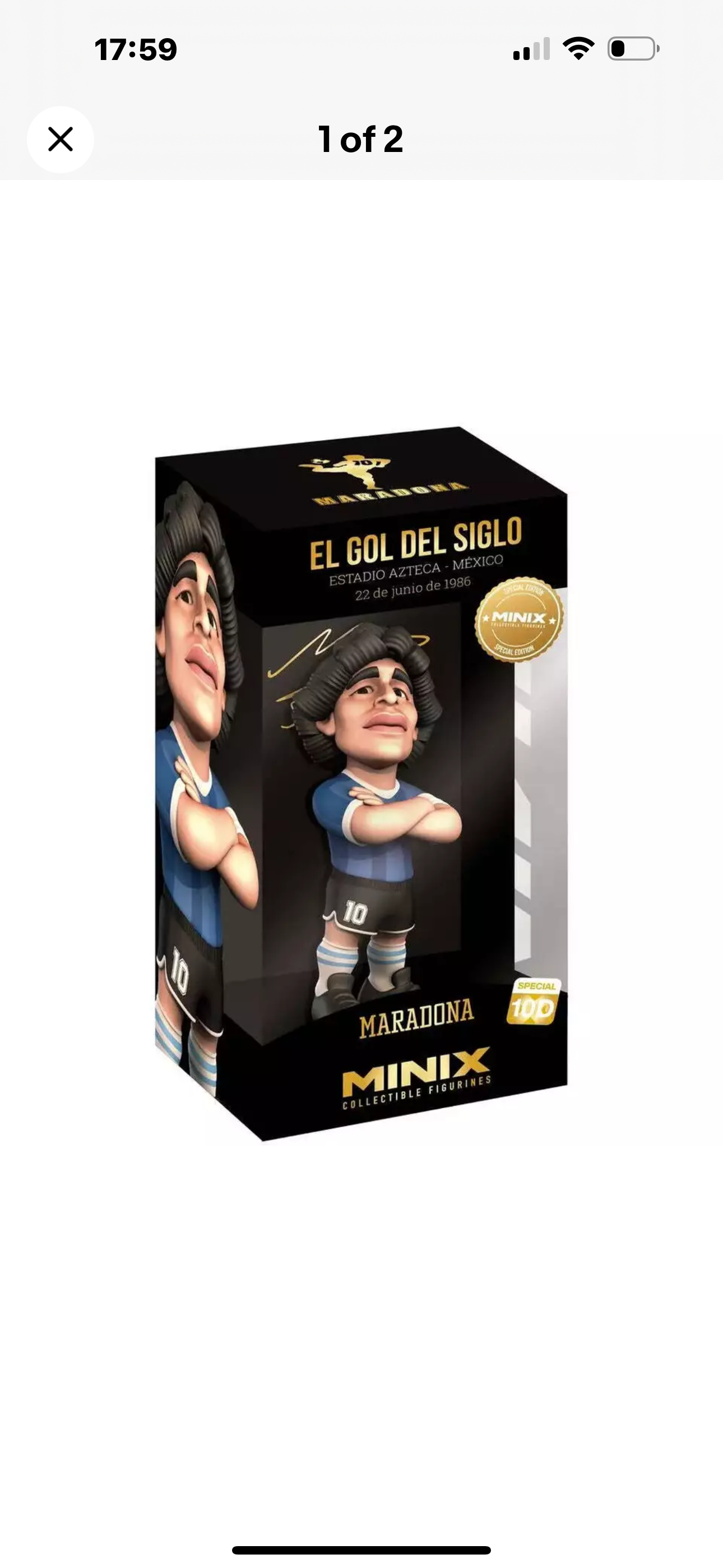 MINIX Diego Maradona Century Goal Collectible Figure - Special Edition Ltd Ed