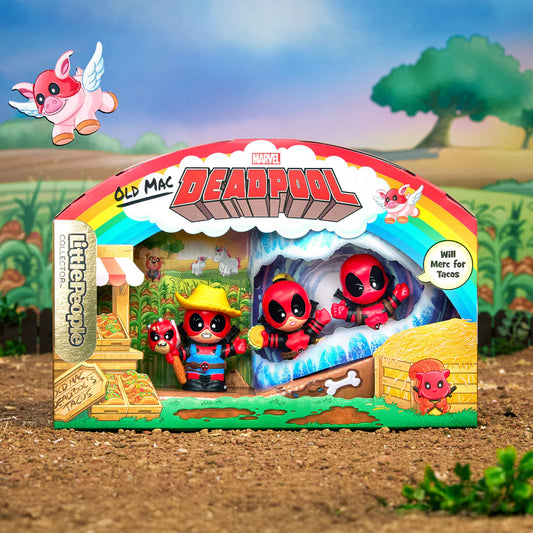 Sdcc 2025 Little People Deadpool at the farm Old Mac due in end Oct reserve now
